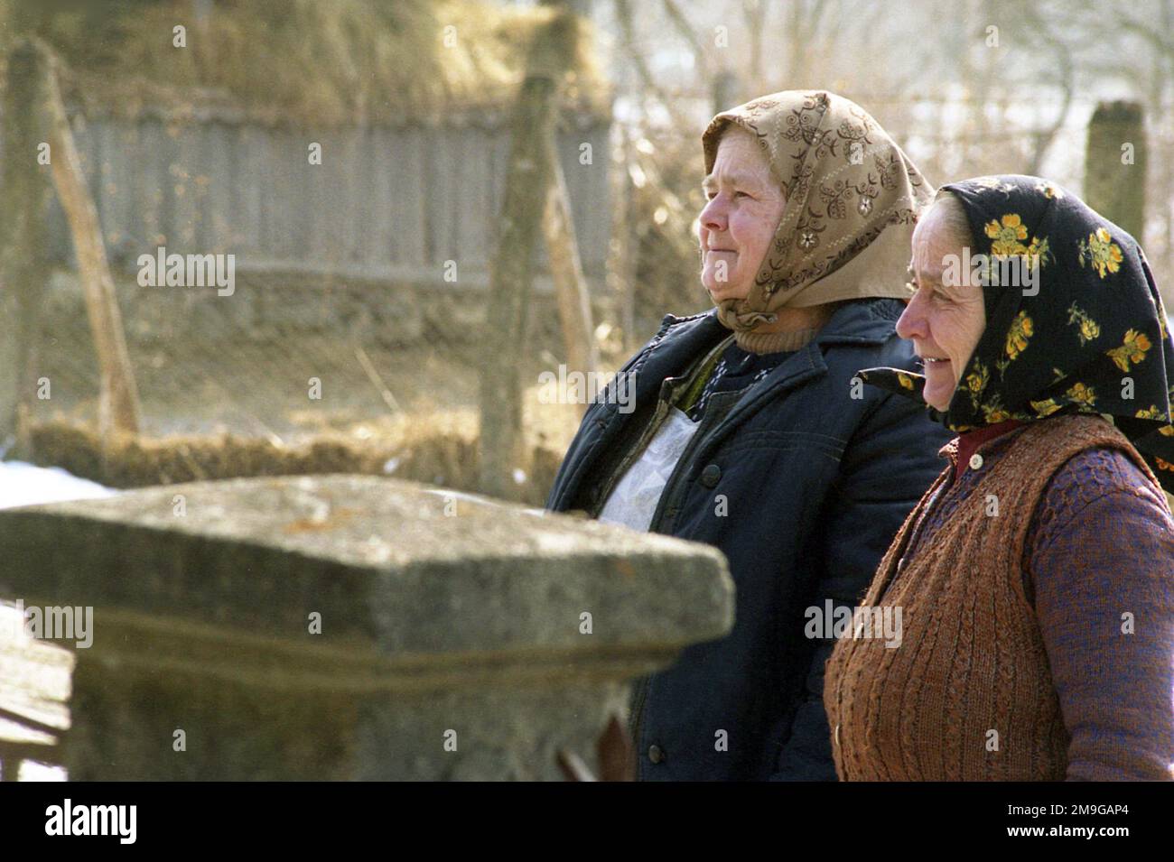 Elderly women in Salaj County, Romania, approx. 1999 Stock Photo