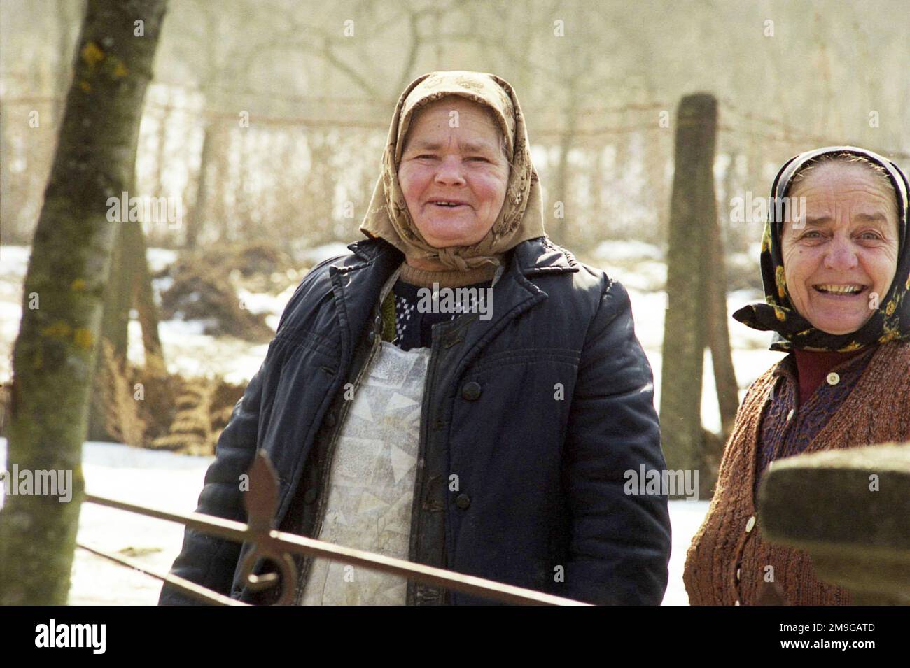 Elderly women in Salaj County, Romania, approx. 1999 Stock Photo