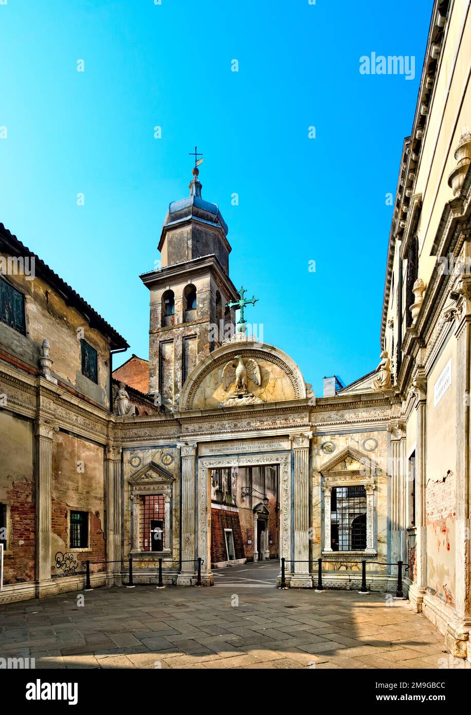 Architecture of historic church, Venice, Italy Stock Photo