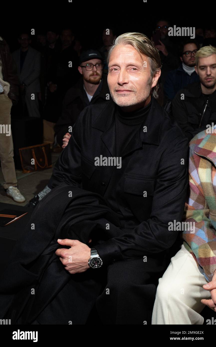 Mads Mikkelsen Milan Fashion Week Men F/W 2324 Zegna Fashion Show
