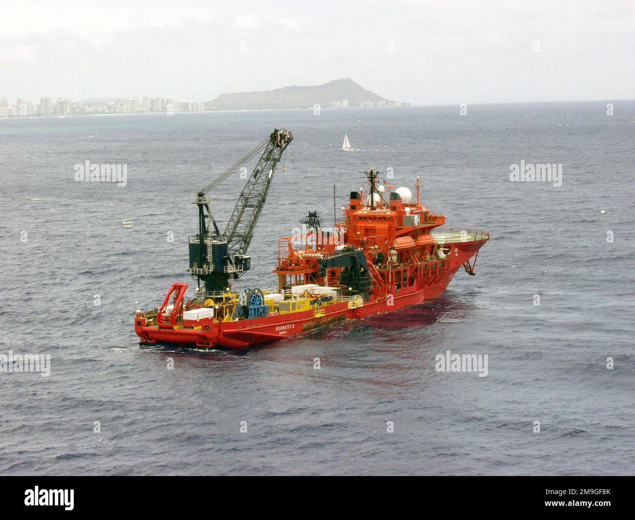 A starboard side stern view of the Bahamian, Multipurpose Diving