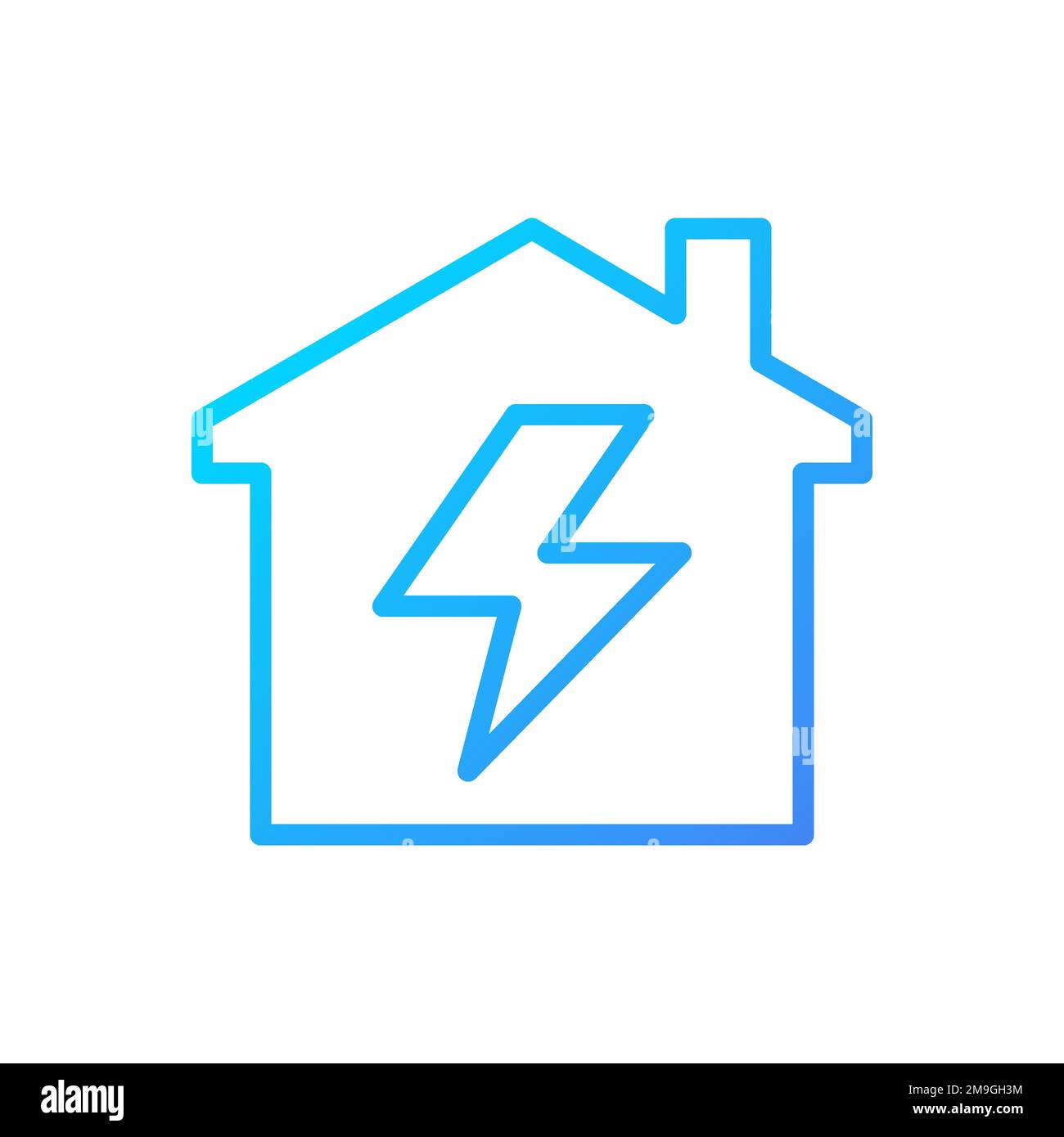 Electricity pixel perfect gradient linear vector icon Stock Vector