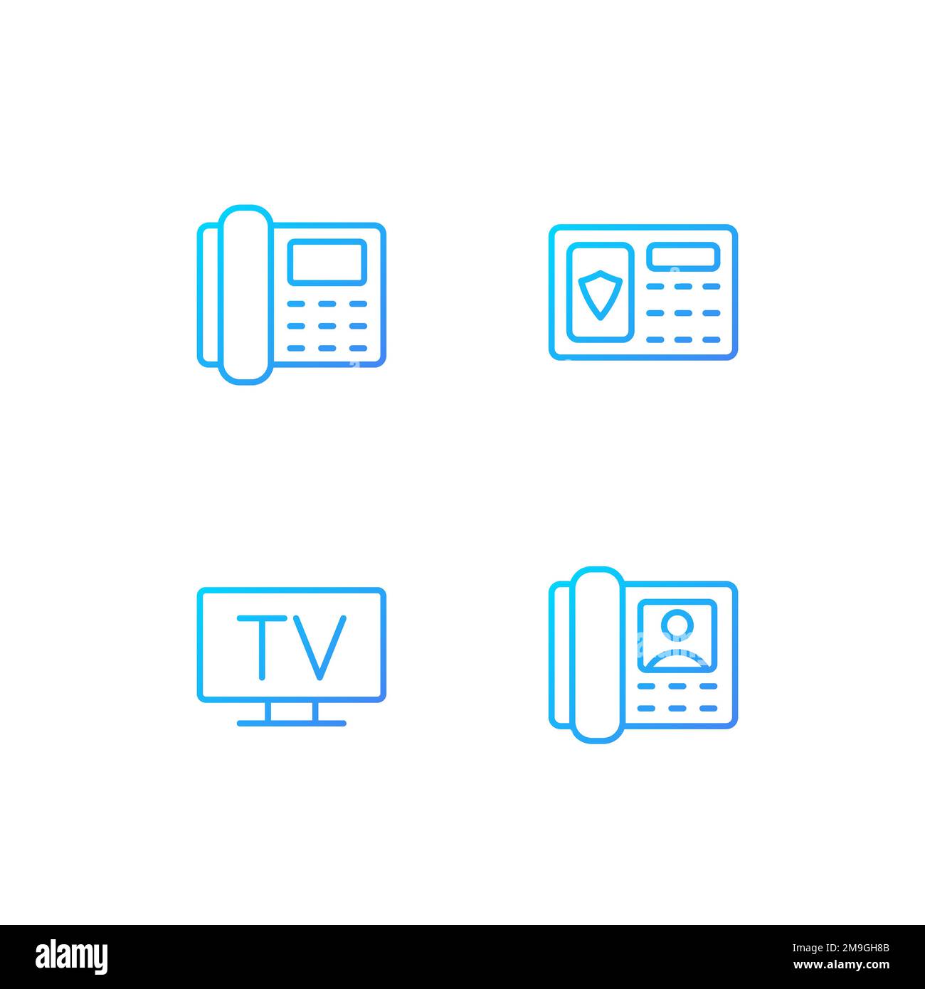 Home appliances pixel perfect gradient linear vector icons set Stock ...