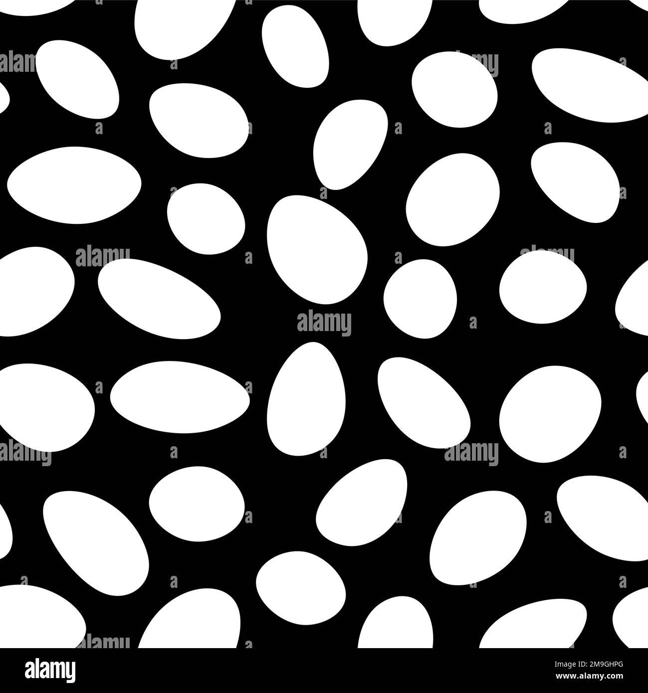 abstract spot pattern. White spots on black background. Dalmatian