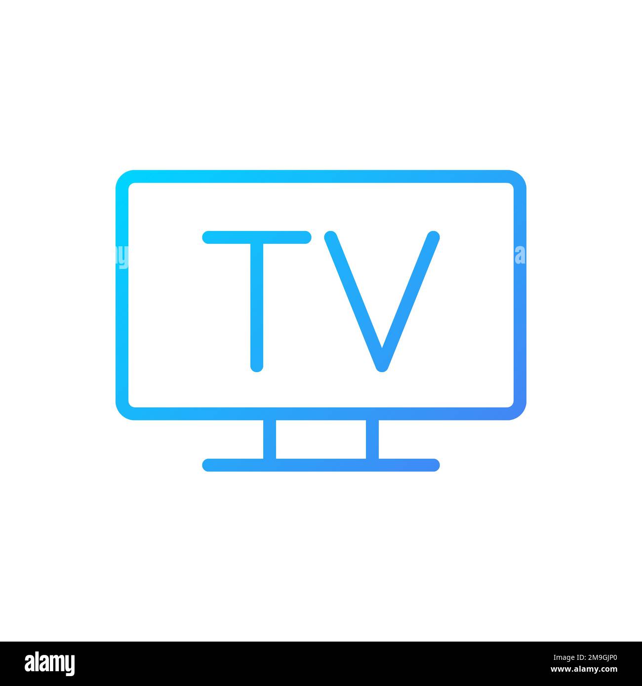 Television pixel perfect gradient linear vector icon Stock Vector