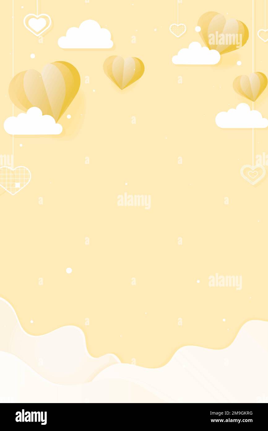 Hanging hearts green background vector Stock Vector