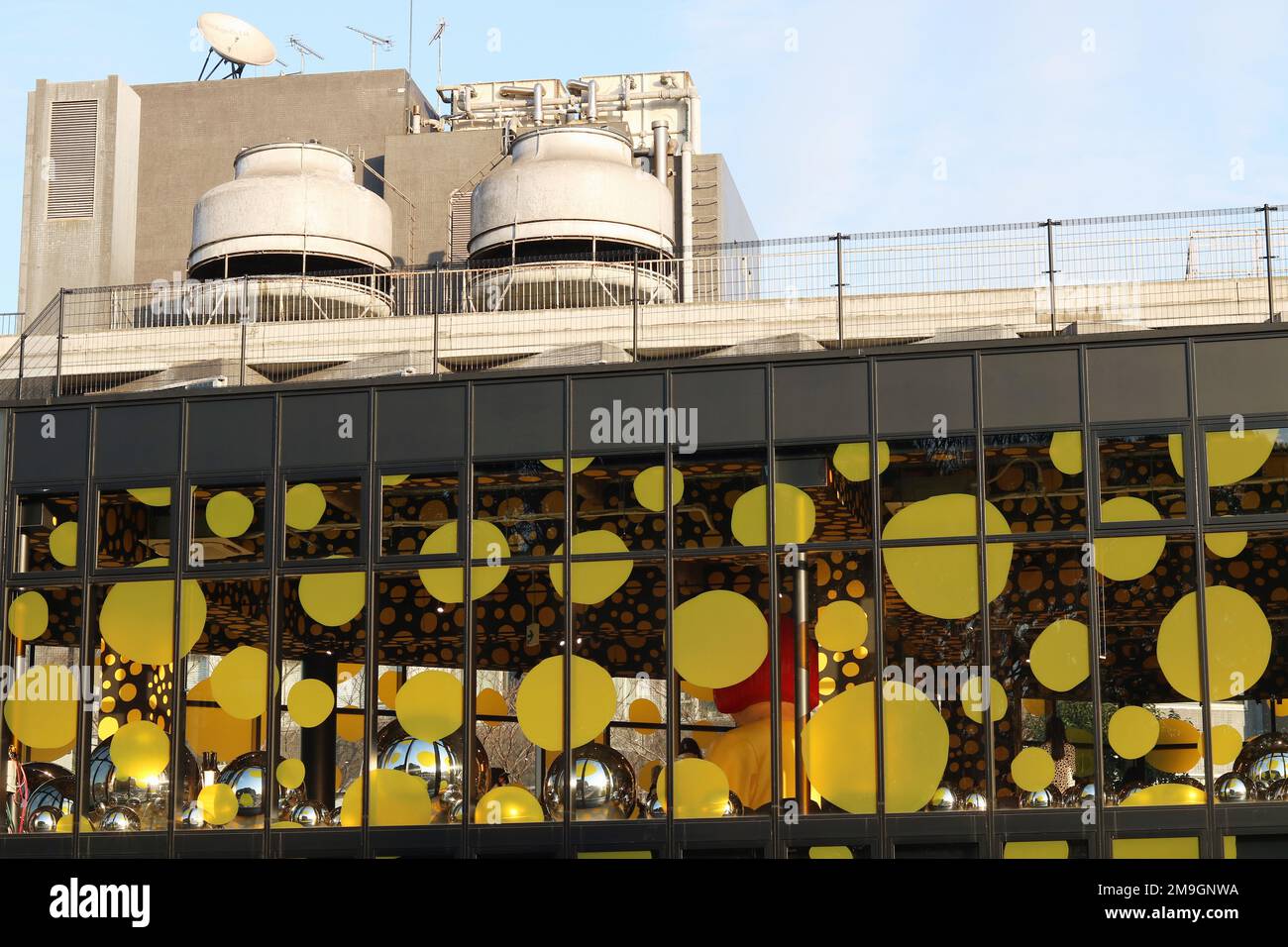 TOKYO, JAPAN January 18, 2023 View of the exterior of Yayoi Kusama x