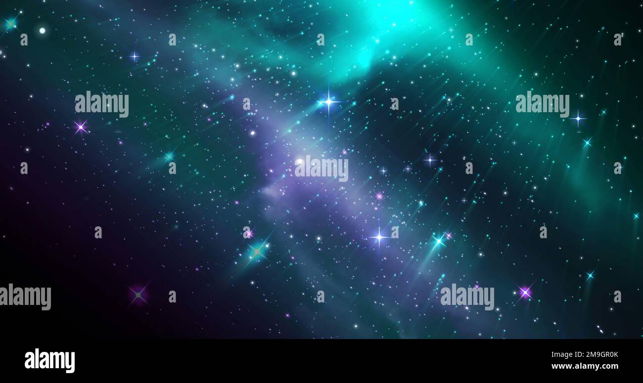 Image of shining stars and milky way in cosmos Stock Photo