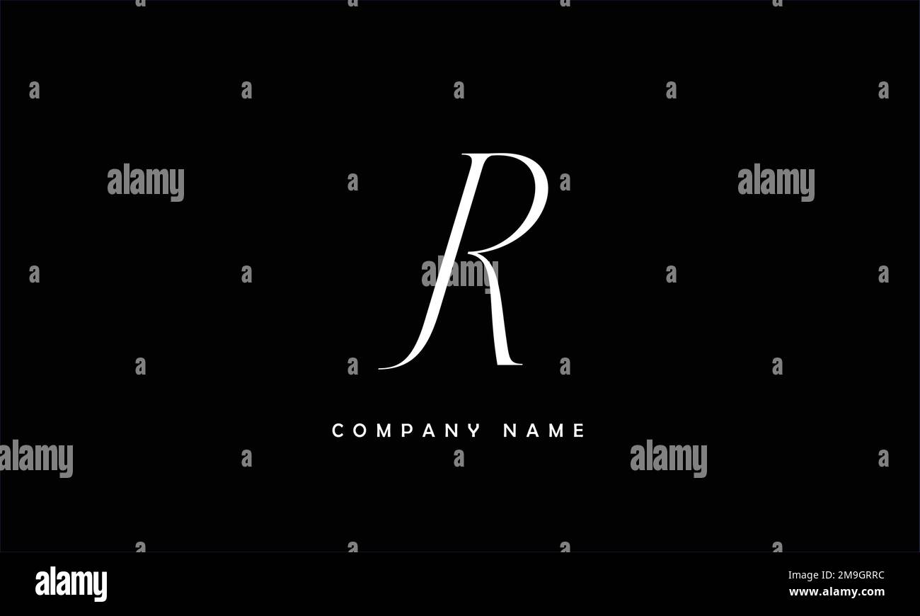 RJ, JR Abstract Letters Logo Monogram Stock Vector
