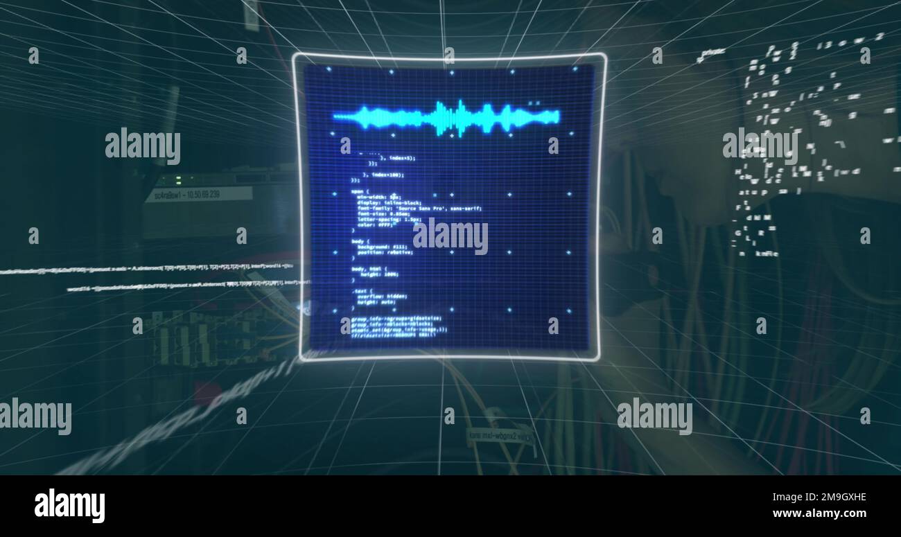 Image of data processing and connections on screen Stock Photo - Alamy