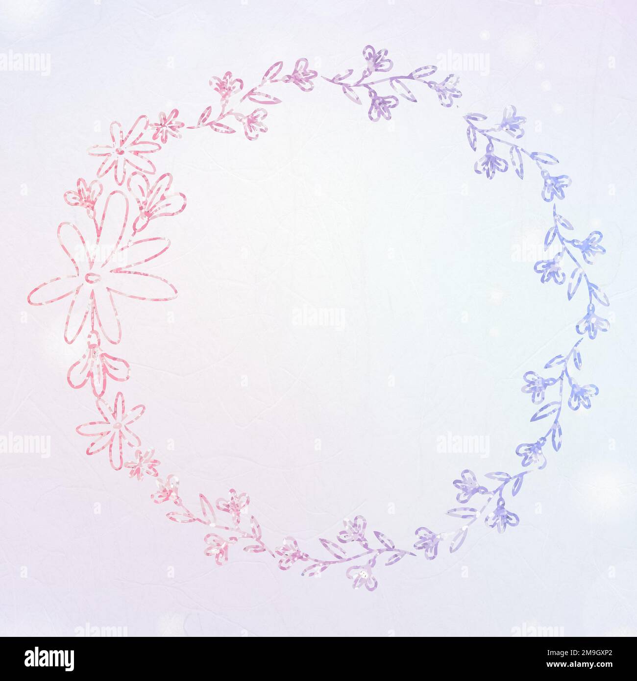 Vector floral wreath glitter border Stock Vector Image & Art - Alamy