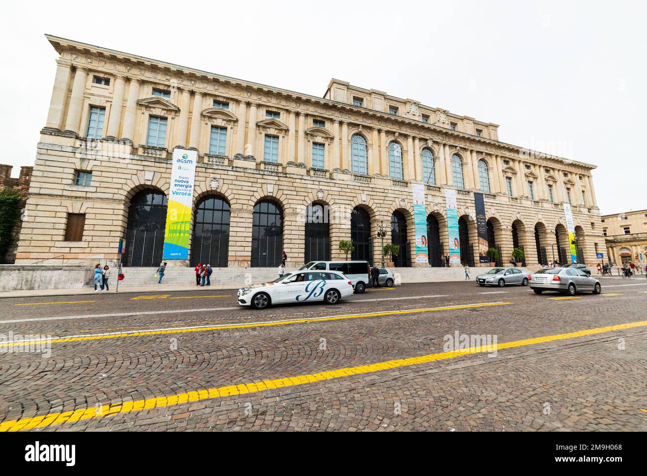 VERONA, ITALY - SEPTEMBER 26, 2019: Gran Guardia Palace (Palazzo della
