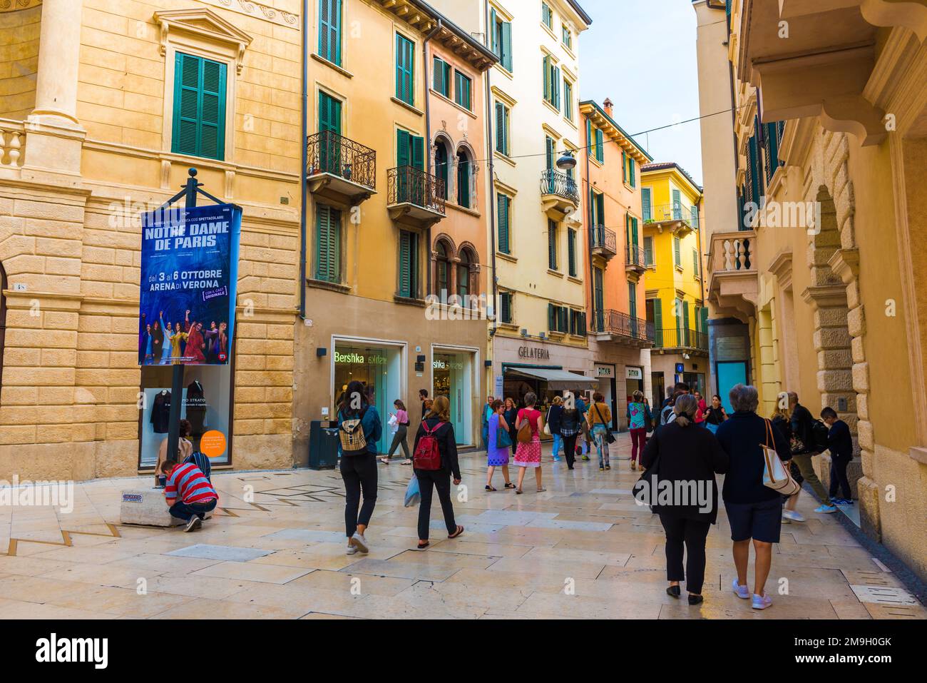 Shopping via mazzini in verona hi-res stock photography and images - Alamy