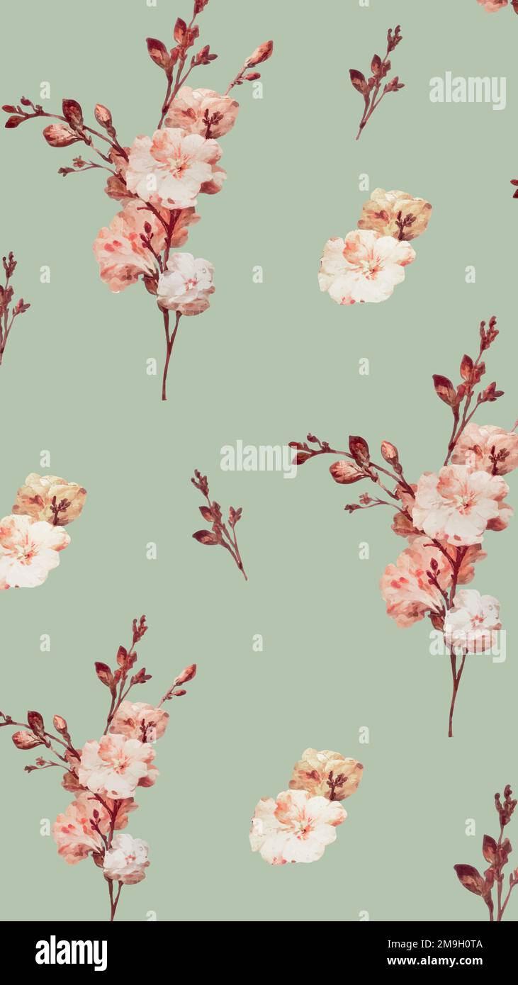 Vintage floral background illustration vector Stock Vector