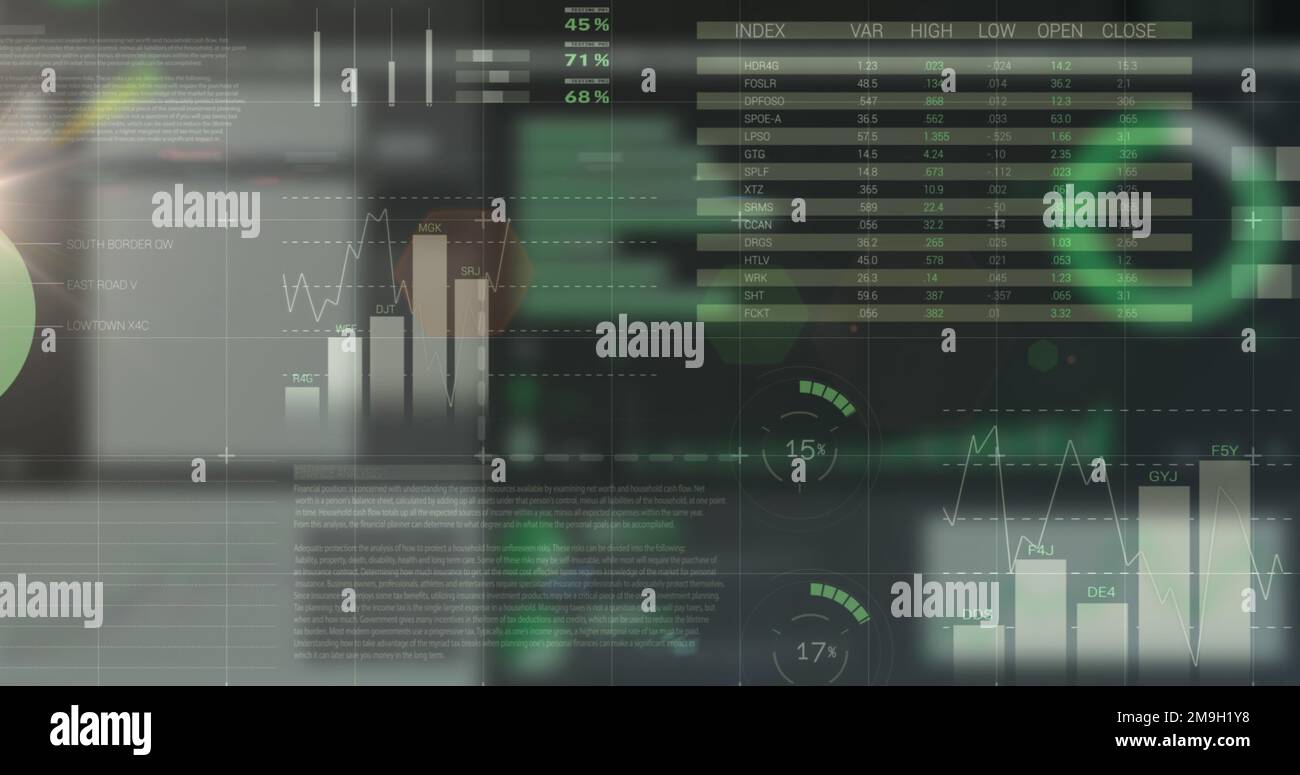 Image of data processing over black background Stock Photo - Alamy