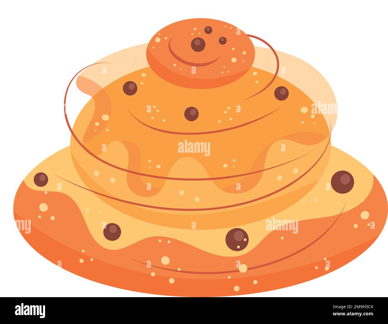 Isolated colored bakery sugar cookie product Vector Stock Vector Image ...