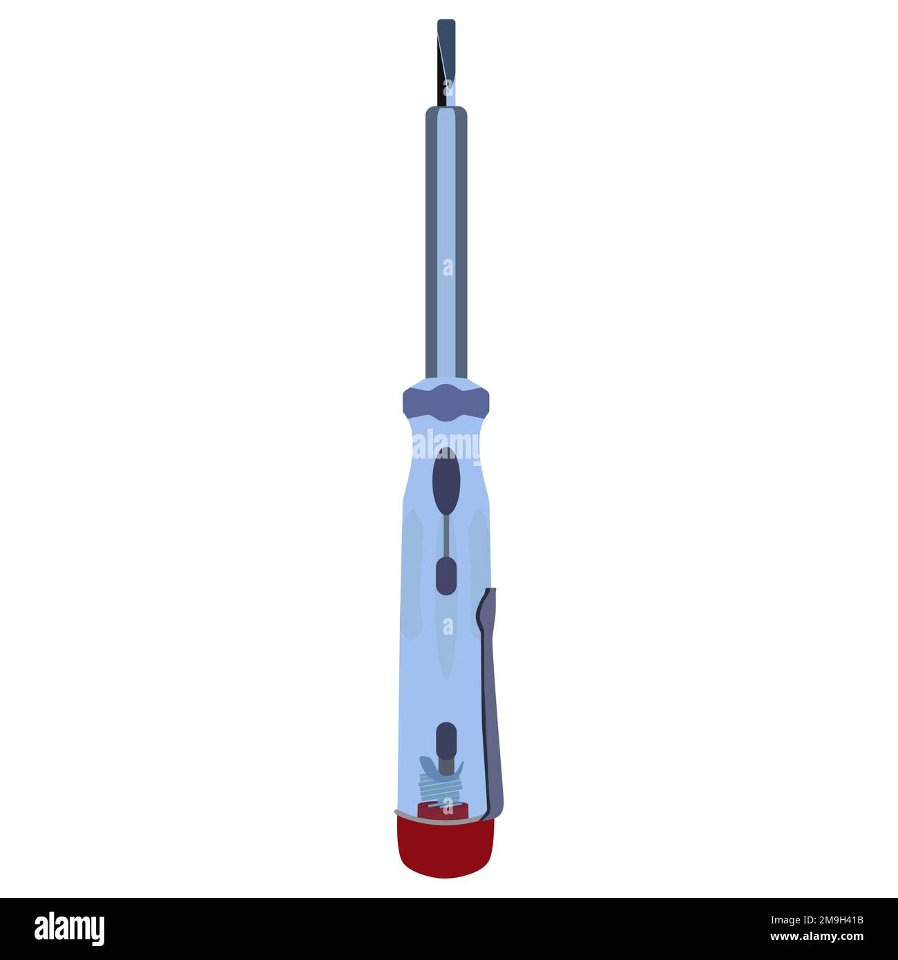 Indicator screwdriver, electrical tester, vector isolated illustration Stock Vector