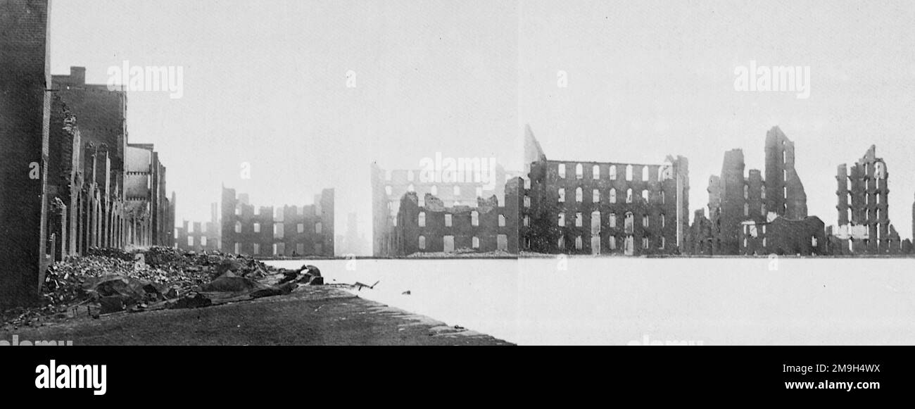 Alexander Gardner - Ruins of Gallego Flour Mills, Richmond - American Civil War (Formerly attributed to Mathew B. Brady) - 1865 Stock Photo