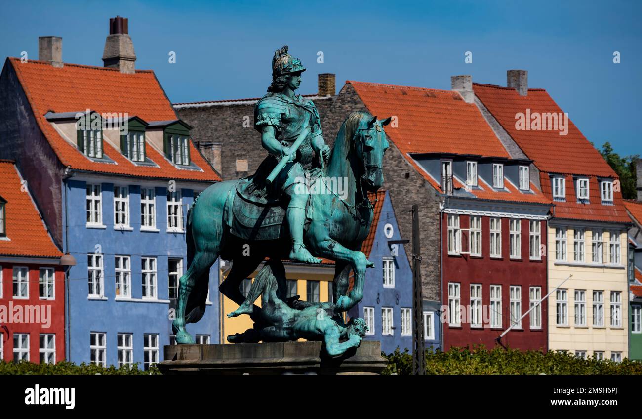 Statue of at Kongens Nytorv square, Copenhagen, Denmark Stock Photo