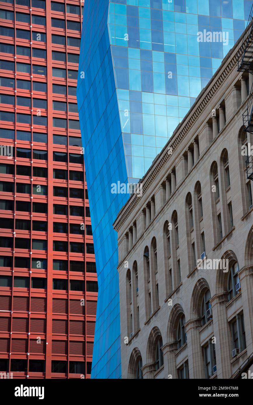 Exterior of downtown buildings, Loop district, Chicago, Illinois, USA Stock Photo