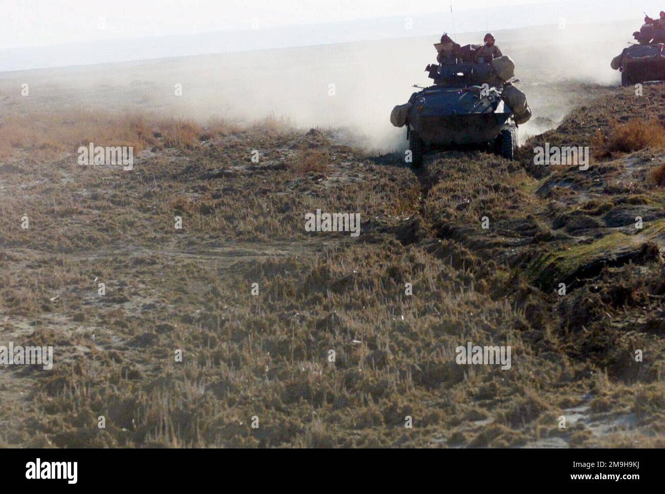 Veh In A Rut Following the rut of an old trail, Marines with Alpha Company, Second ...