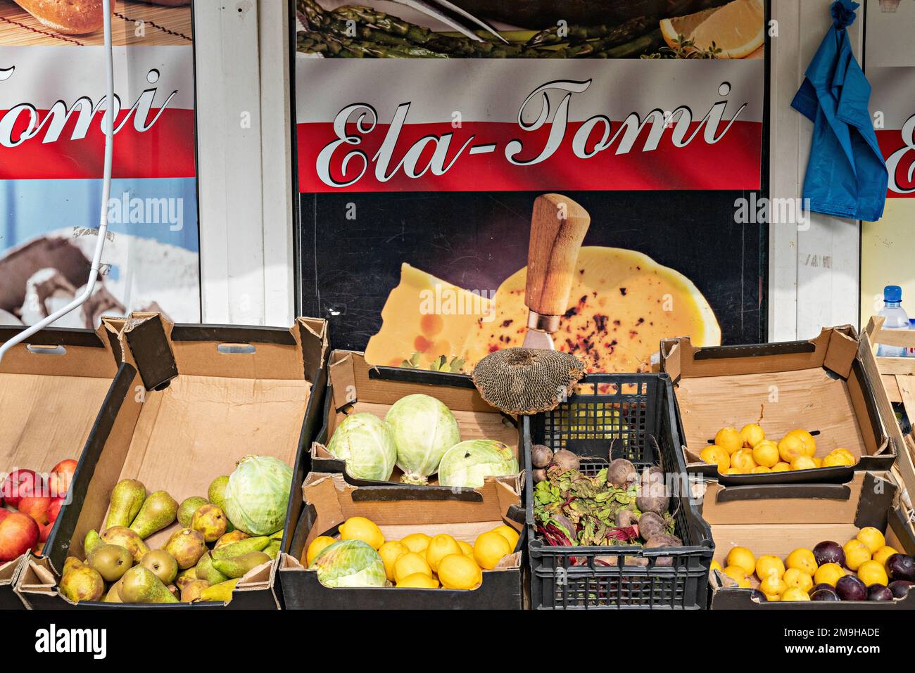 Polish Delicatessen shopfront Stock Photo