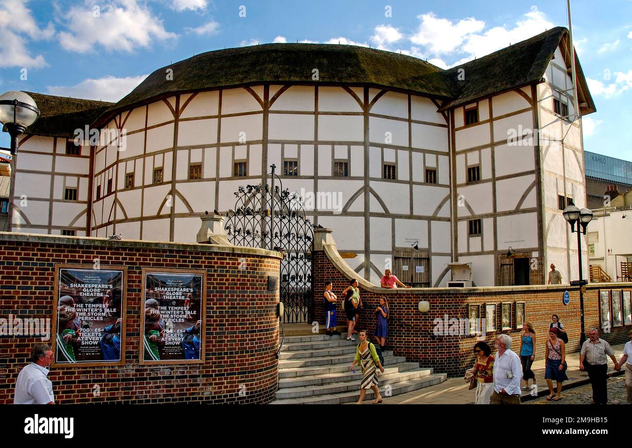 Exterior view of William Shakespeare's Globe Theatre, London, England