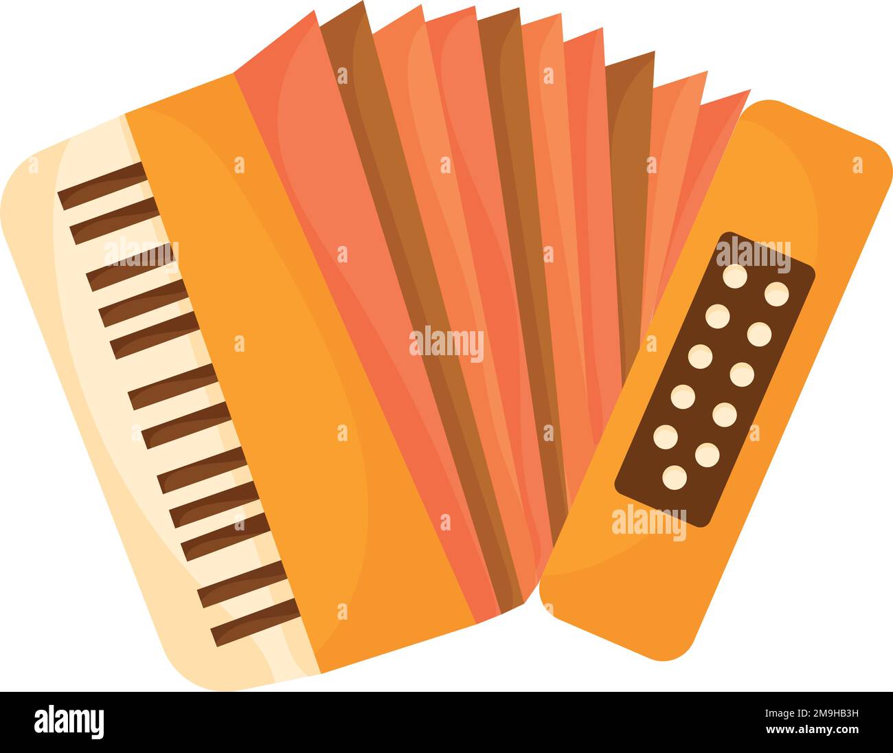 Isolated colored accordion musical instrument Vector Stock Vector Image ...