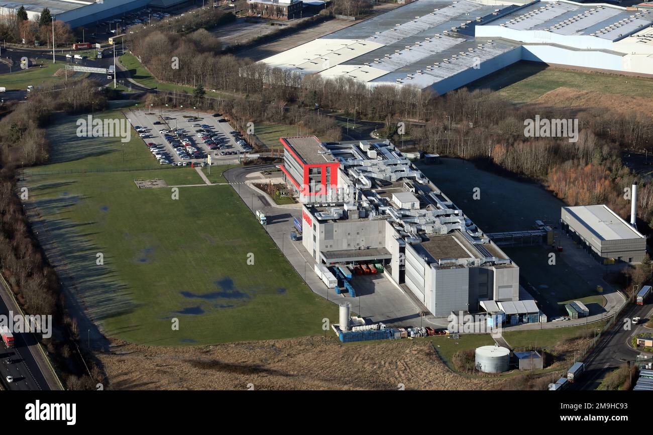 aerial view of the Haribo Factory at Castleford, West Yorkshire Stock Photo