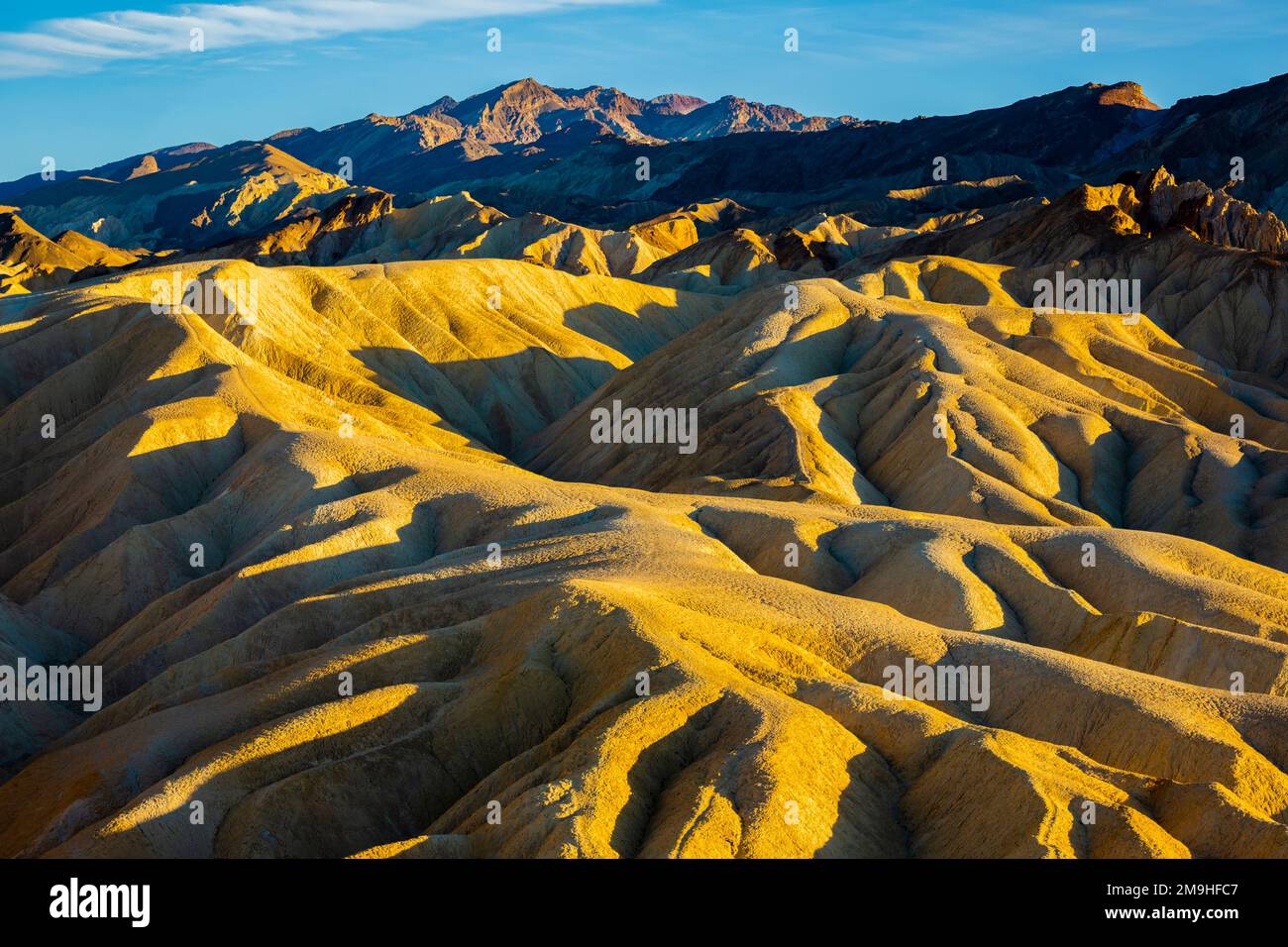 Rock formations in desert, Zabriskie Point, Amaragosa Range, Death