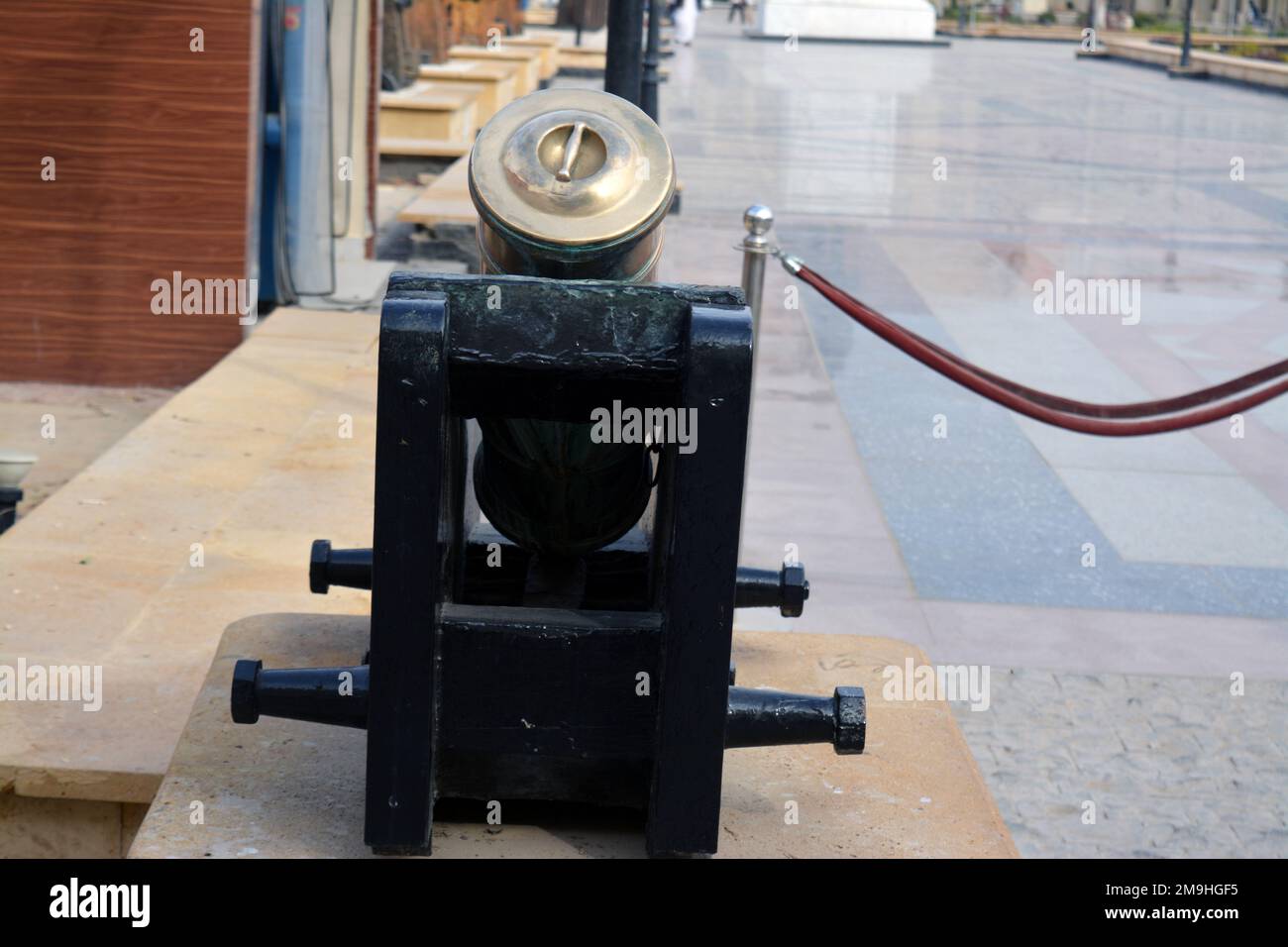 Cairo, Egypt, January 7 2023 Mortar gun 11.6 CM English made used in