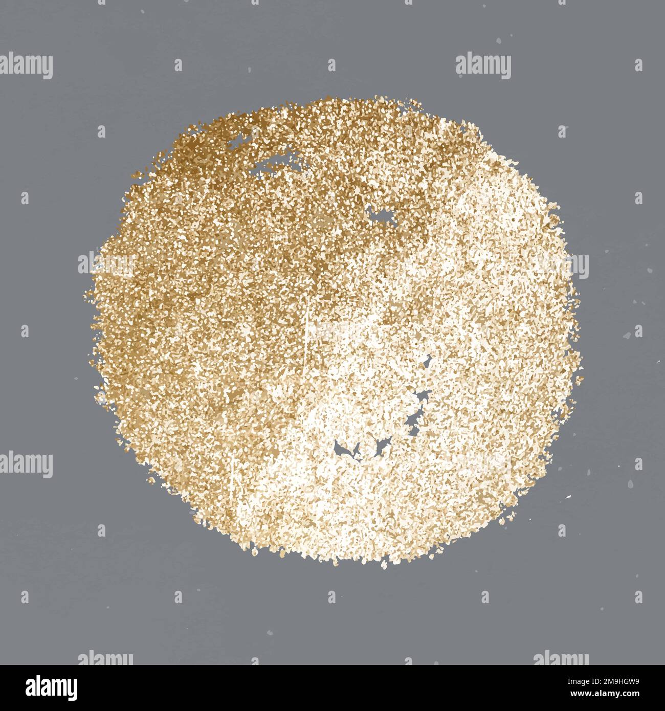 Glittery gold full moon vector icon Stock Vector