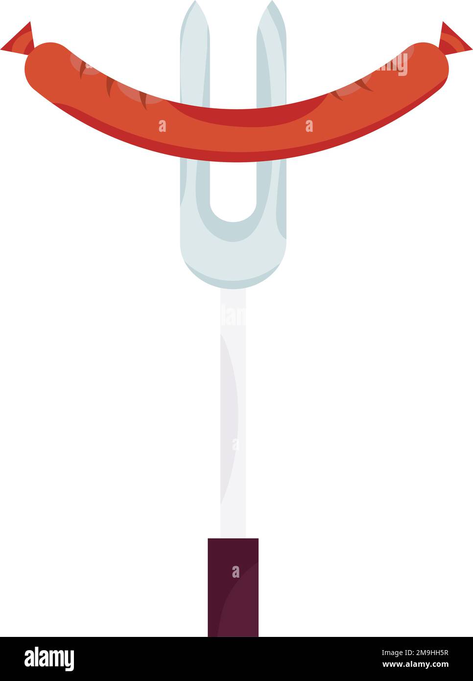Isolated fork with german sausage Vector Stock Vector Image & Art Alamy