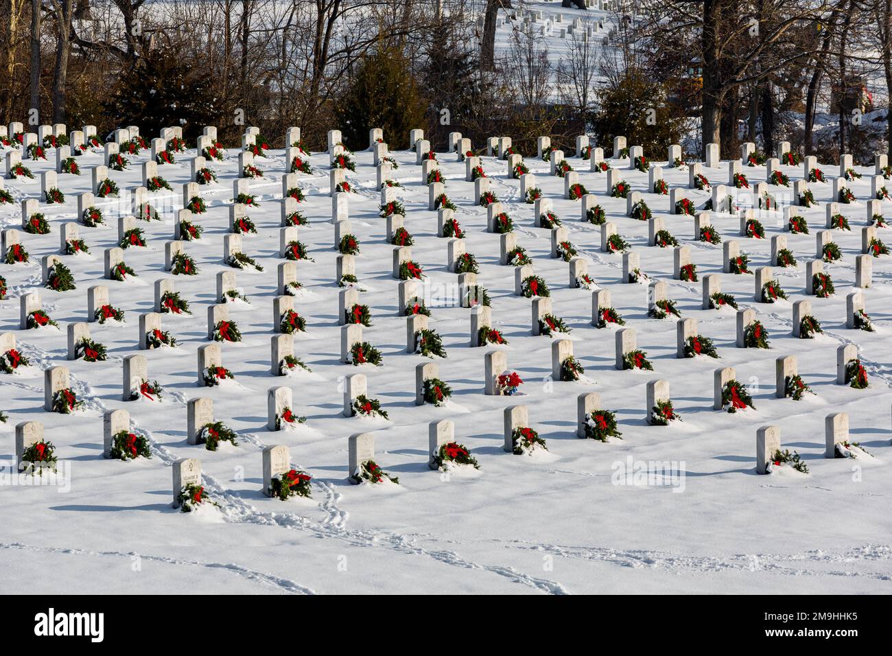 Winter jefferson barracks national cemetery hires stock photography
