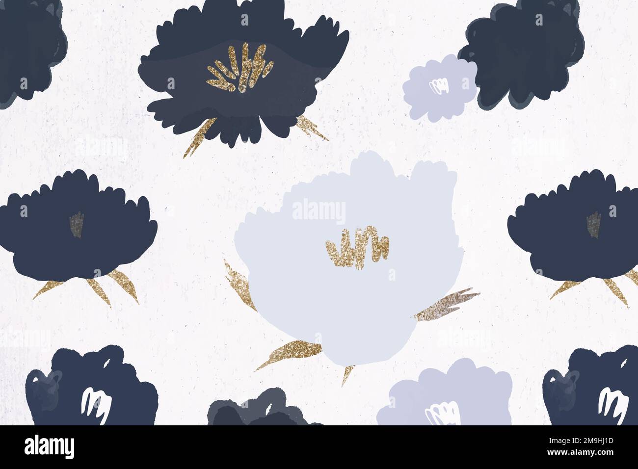 Floral pattern background vector hand drawn Stock Vector Image & Art ...