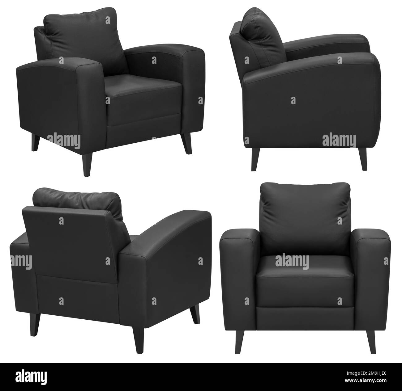 Upholstered armchair for the office or at home. Isolated from the