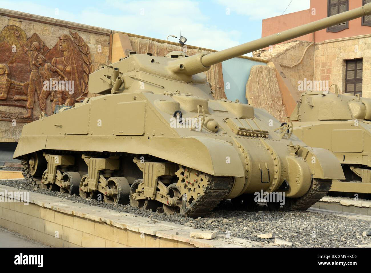 Cairo, Egypt, January 7 2023 old tanks, armored fighting vehicle used