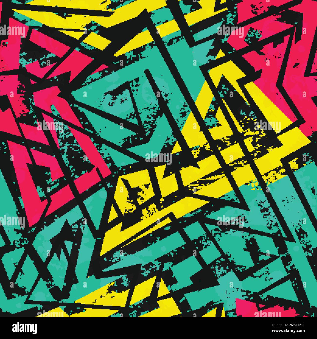 urban spiral seamless pattern with grunge effect Stock Vector
