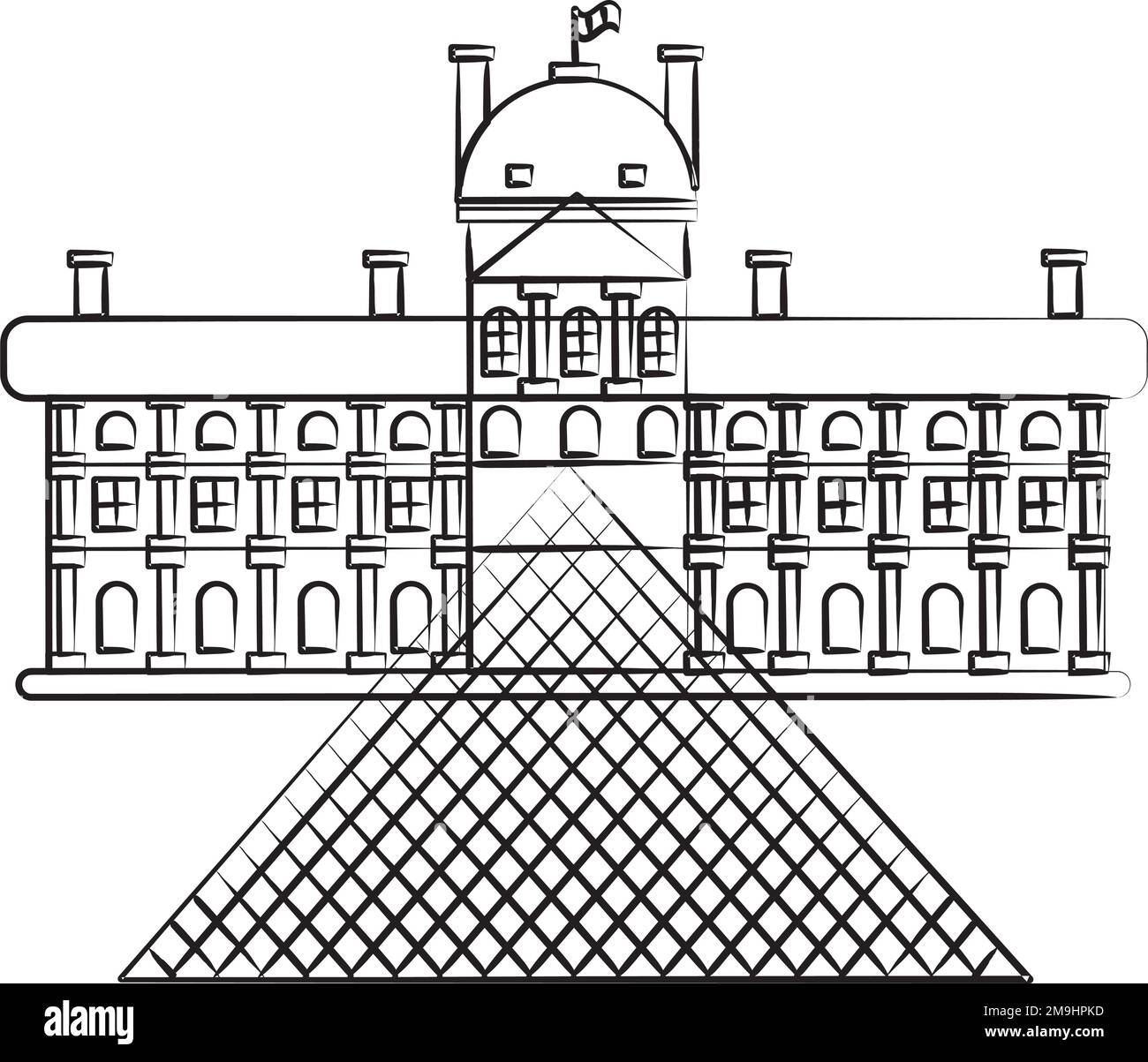 Louvre art museum Cut Out Stock Images & Pictures - Alamy