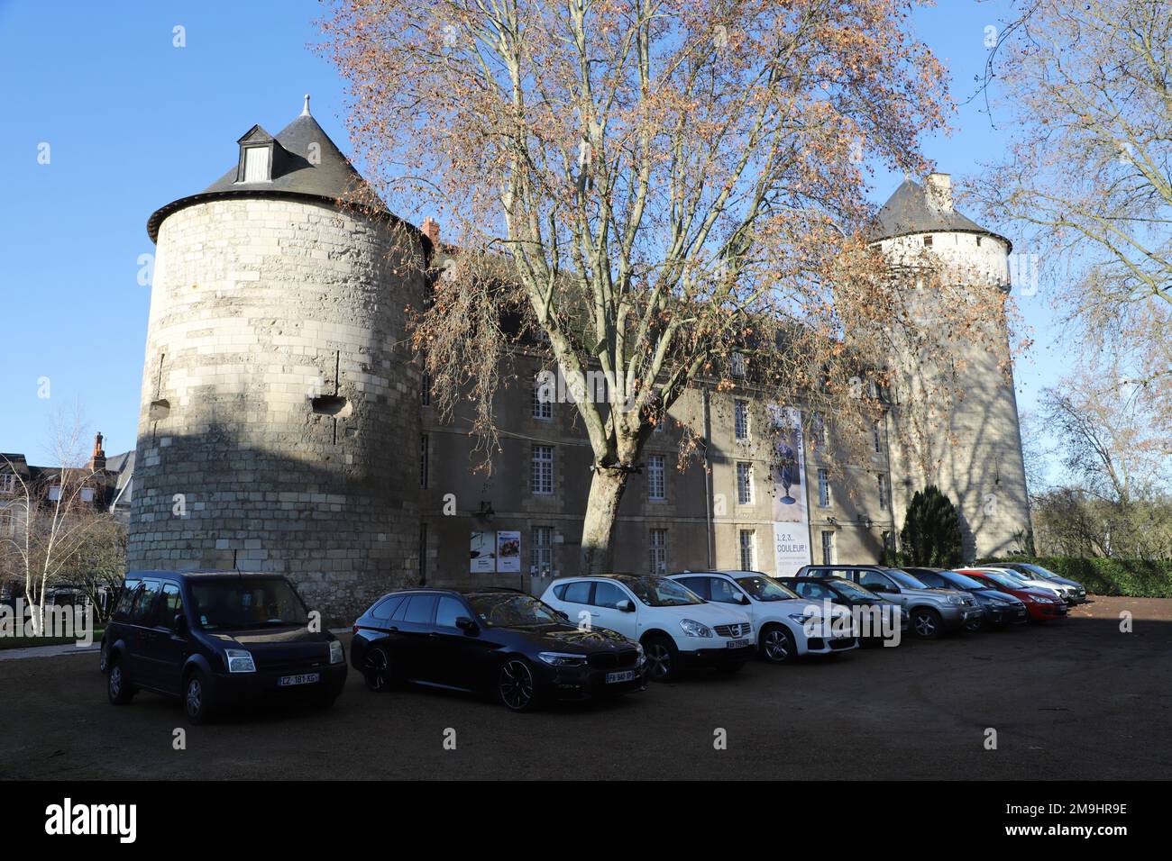 Exterior of Chateau de Tours, Tours France December 2022 Stock Photo