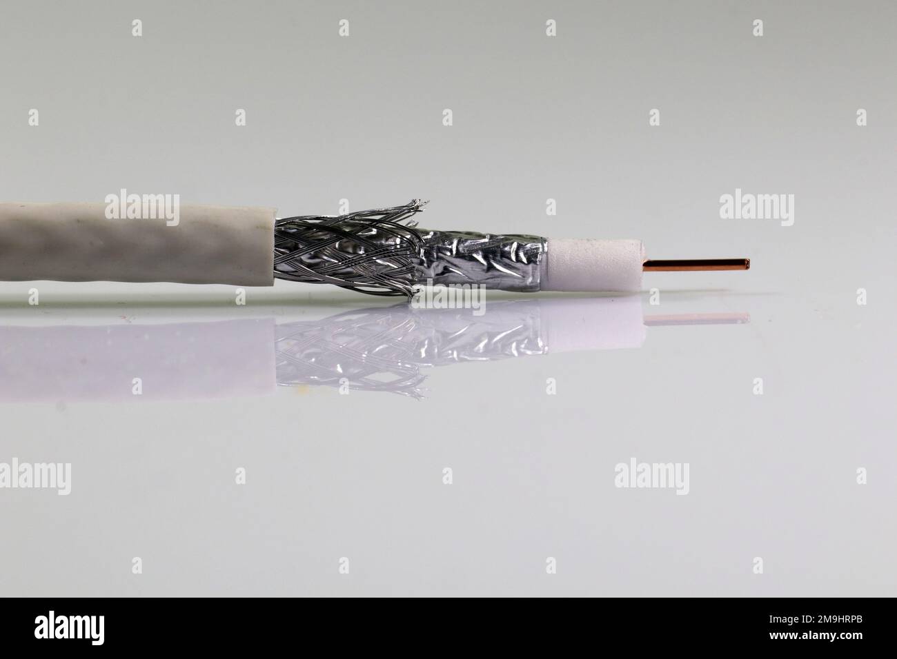 Coaxial wire for connecting a television antenna and a satellite