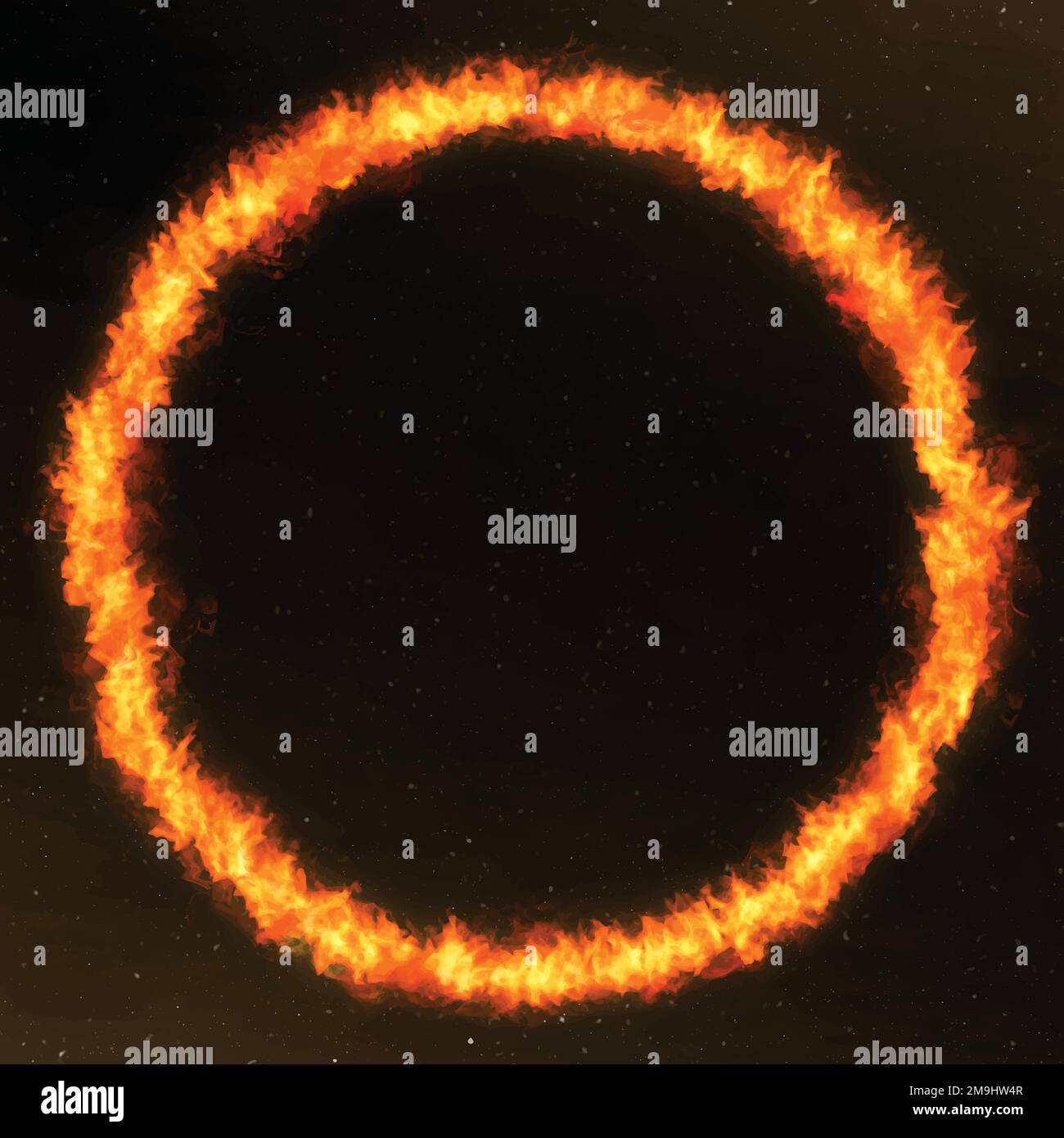 Dramatic orange circle fire vector frame Stock Vector Image & Art - Alamy