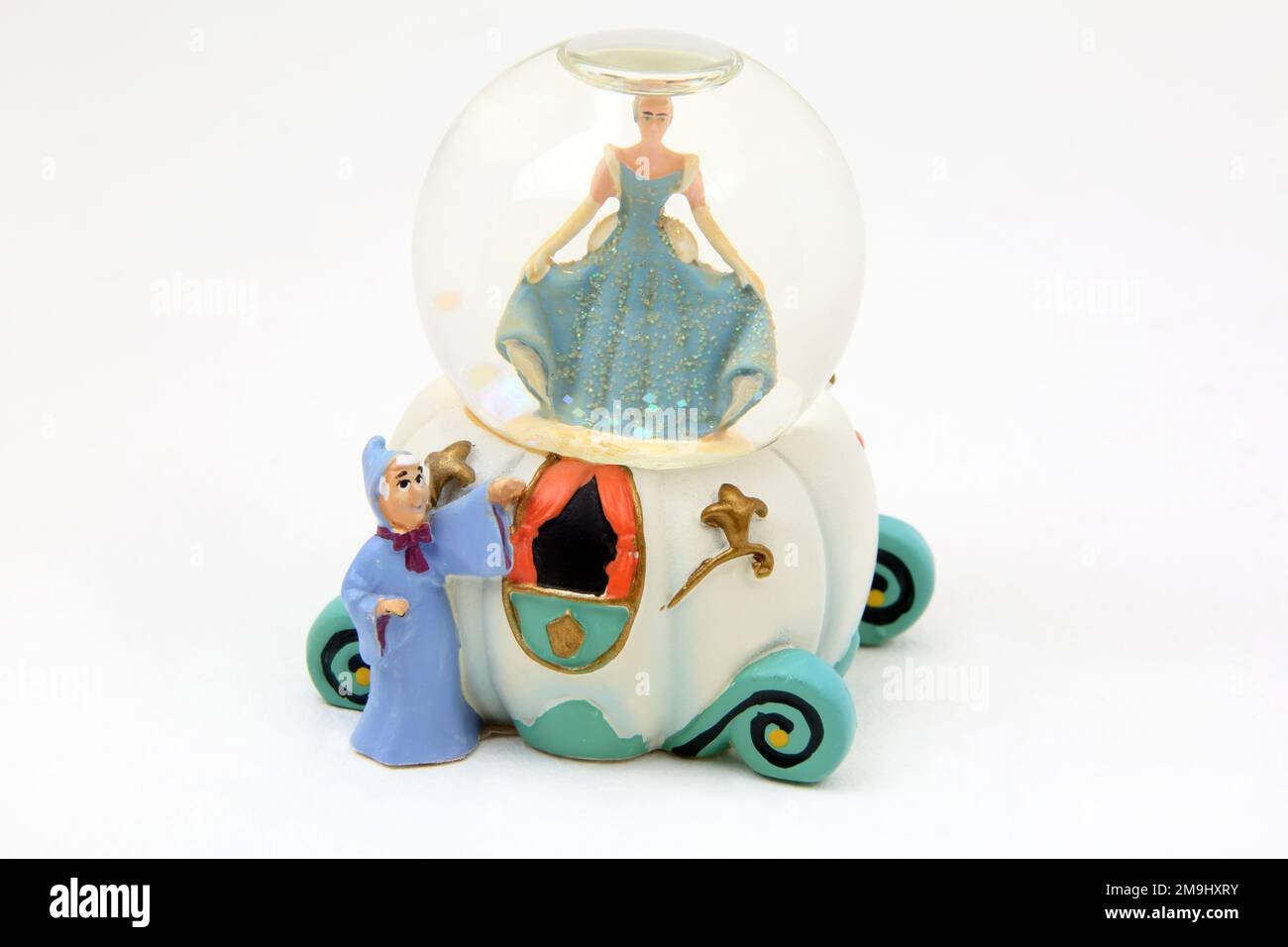 Walt Disney Cinderella Glitter Globe with Characters Fairy Godmother Stock Photo