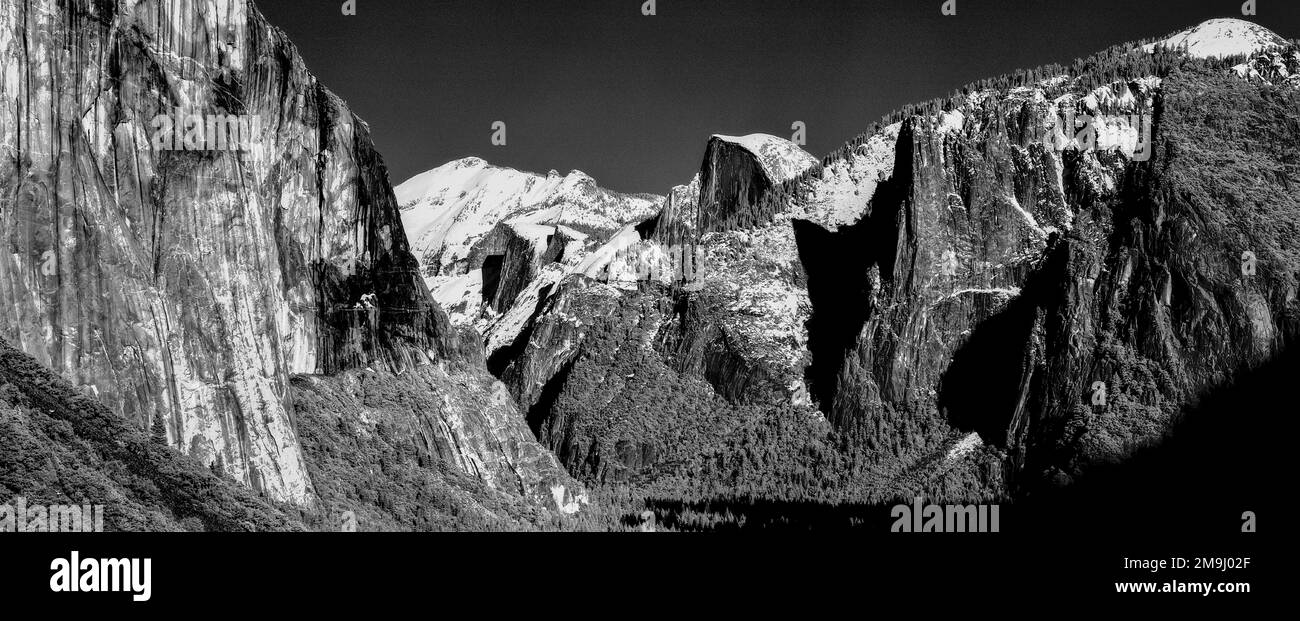 Mountains at night, Yosemite, California, USA Stock Photo