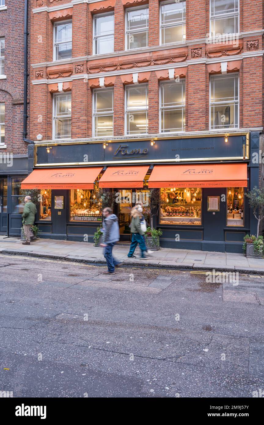 Fumo Italian restaurant on St Martin's Lane, Covent Garden, London, England, UK Stock Photo