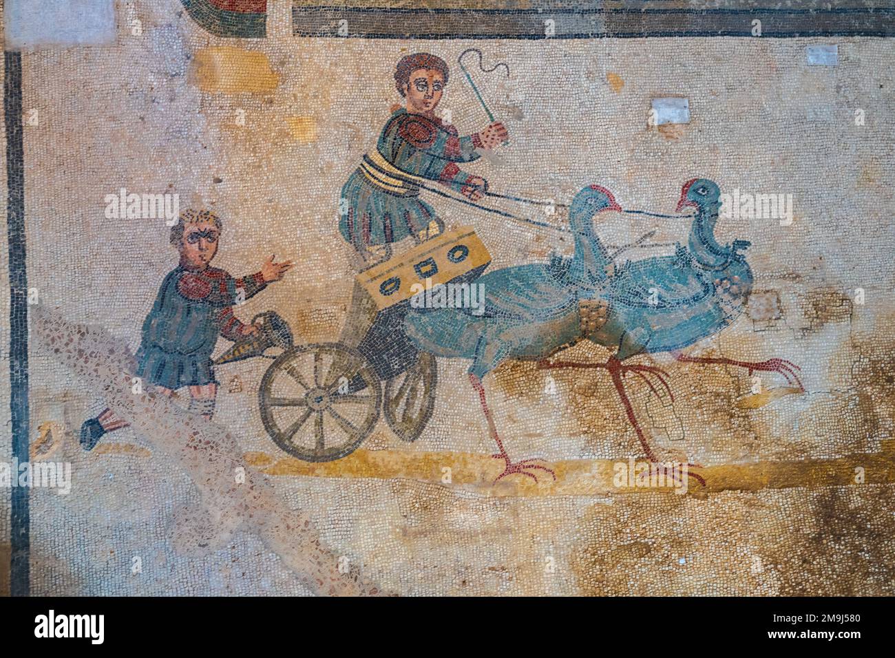 Mosaics in Villa romana del Casale, Piazza Armerina, Sicily (Italy) Stock Photo