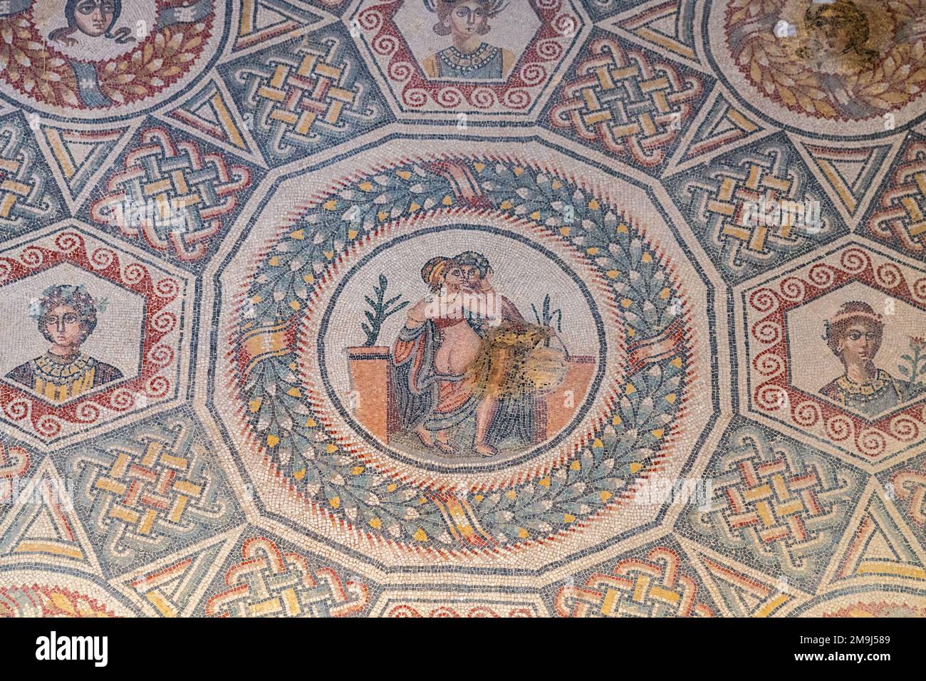 Mosaics in Villa romana del Casale, Piazza Armerina, Sicily (Italy) Stock Photo