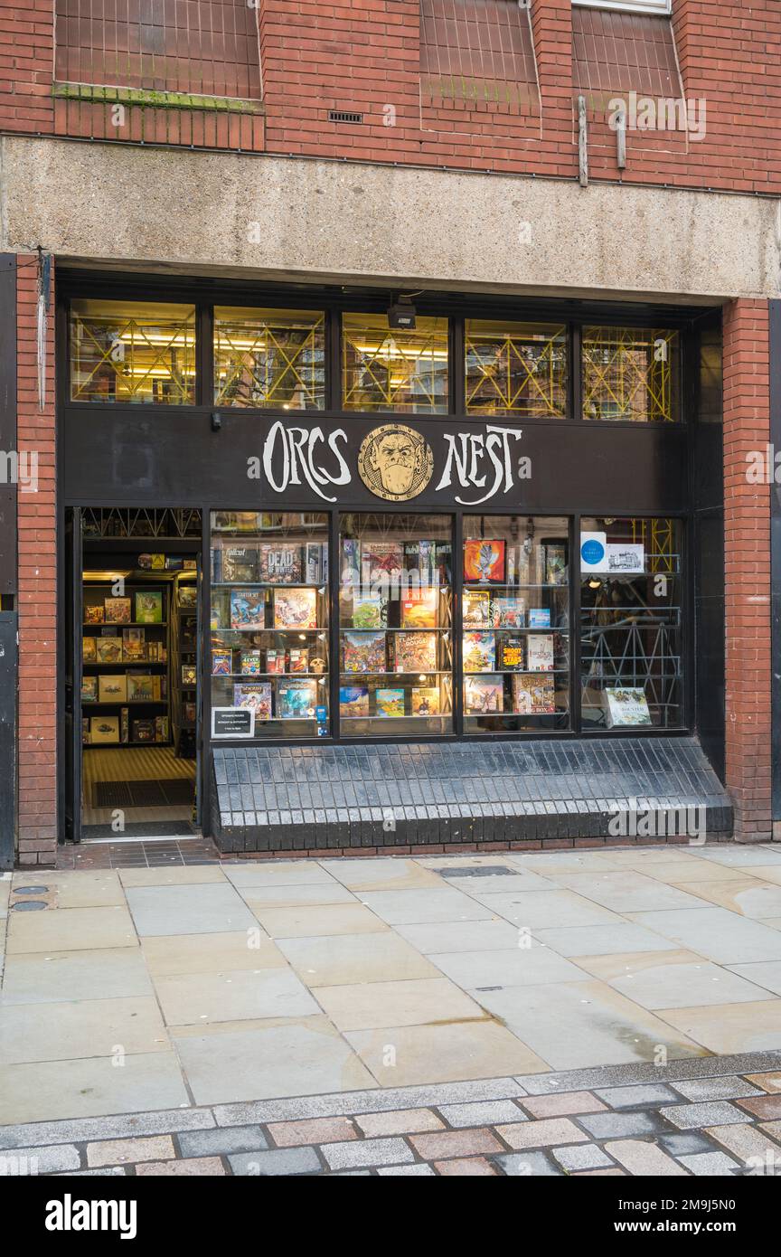 Orcs Nest game store on Earlham Street, Seven Dials, London, England, UK Stock Photo