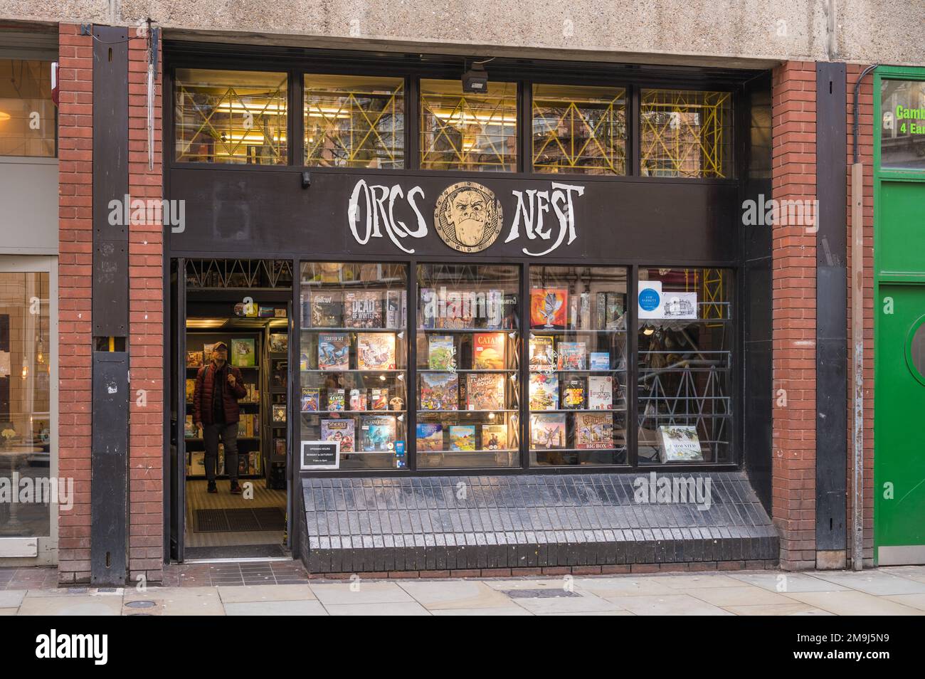 Orcs Nest game store on Earlham Street, Seven Dials, London, England, UK Stock Photo