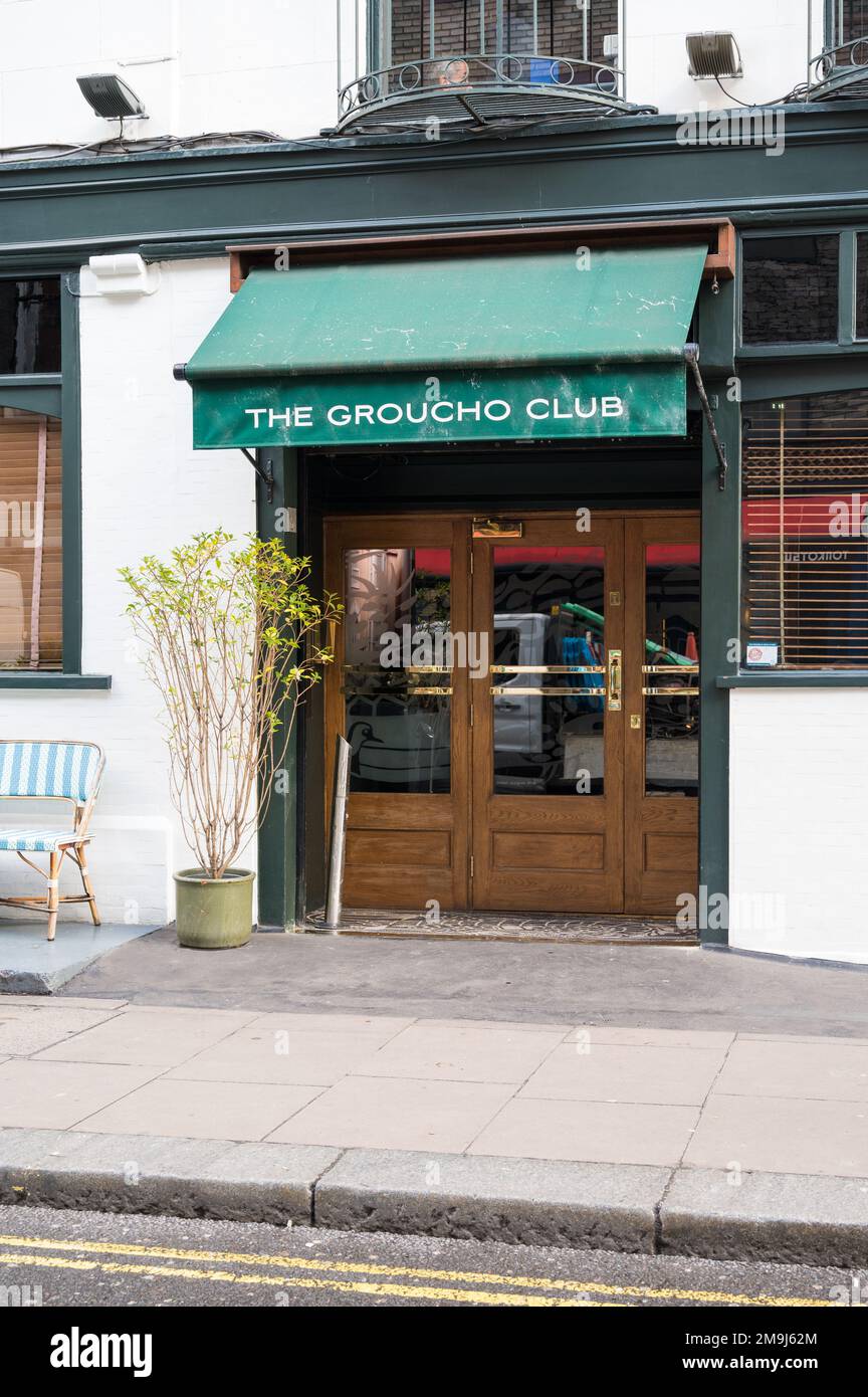 Exterior Of The Groucho Club, A Private Members' Club On Dean Street ...